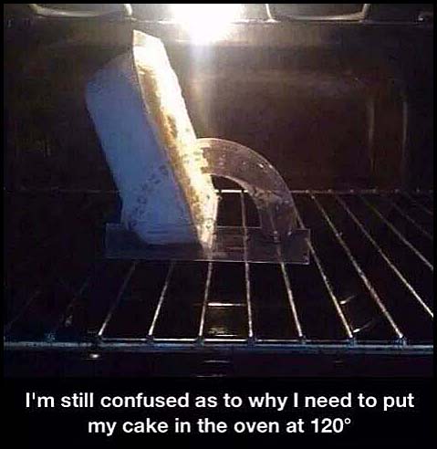 Cake in oven